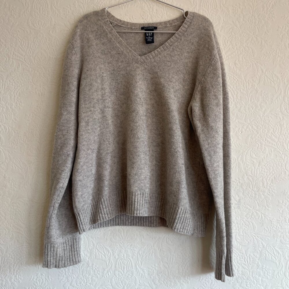 Vintage Gap V neck wool sweater oversized - size XL